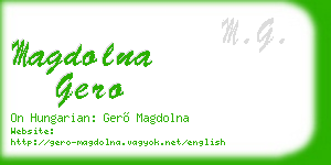 magdolna gero business card
